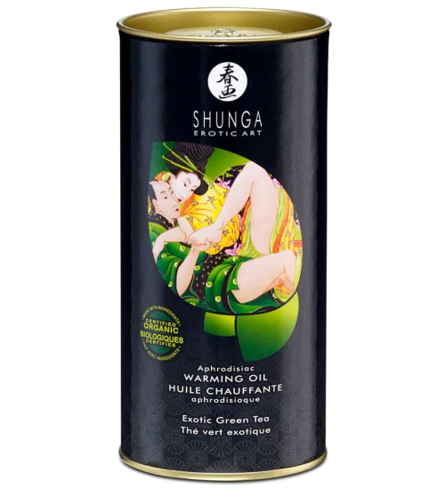 Ulei de corp încălzitor cu aromă de ceai verde