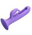 Vibrator multifuncțional violet pe o ventuză