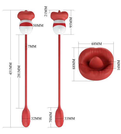 Stimulator 2 în 1 cu limbă și glonț vibrator