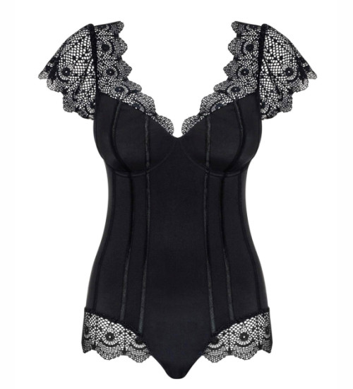 Body negru din dantelă