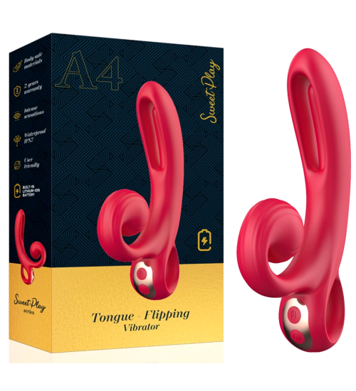 Vibrator cu stimulare a limbii și a clitorisului