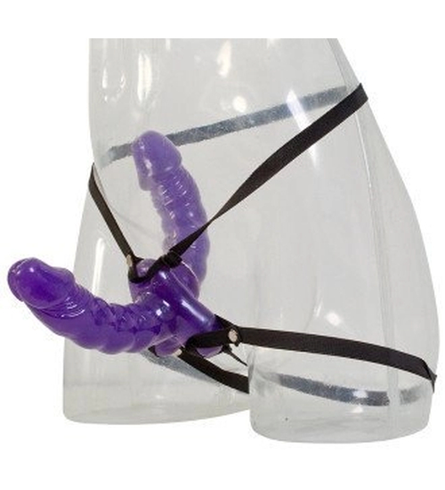 Dildo dublu pe o curea