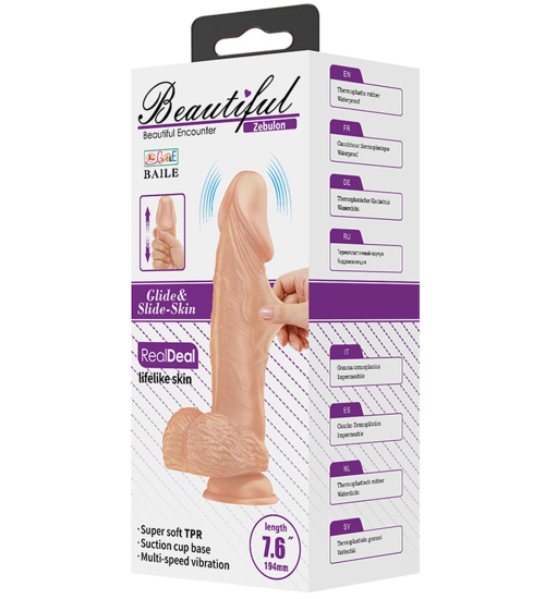 Dildo realist cu ventuză și testicule