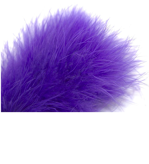 Plug anal argintiu cu pompon mov