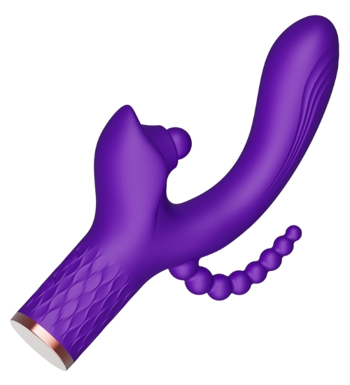 Vibrator de satisfacție triplu violet