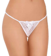 Tanga alb sexy cu o fantă