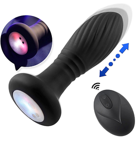 Plug anal cu mișcări și iluminare progresivă