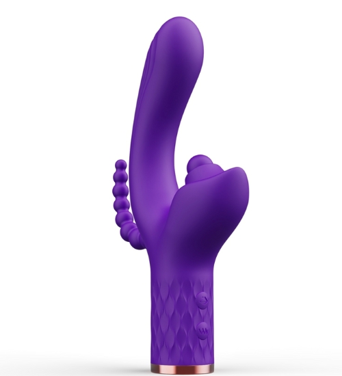 Vibrator de satisfacție triplu violet