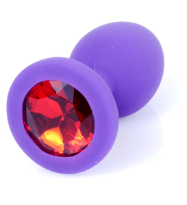 Dop de silicon violet cu cristal roșu