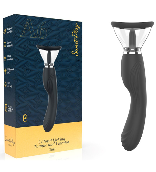 Vibrator cu limbă și funcție de aspirație