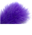 Plug anal argintiu cu pompon mov
