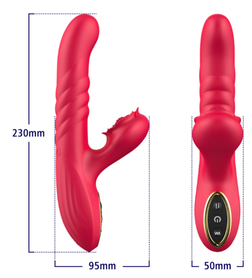 Vibrator roz pentru stimularea punctului G și a clitorisului