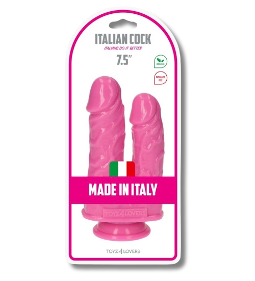 Dildo dublu realist roz
