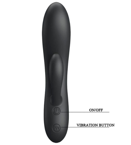 Vibrator negru bunny la îndemână