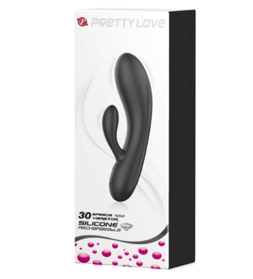 Vibrator negru bunny la îndemână