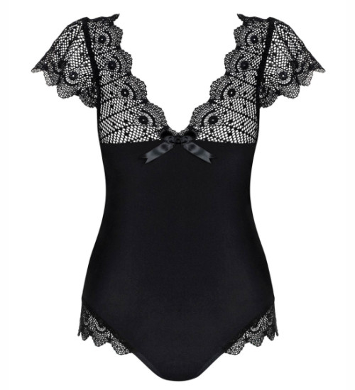 Body negru din dantelă