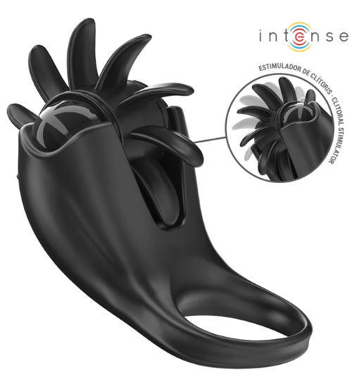 Inel vibrator cu stimulator clitoridian rotativ