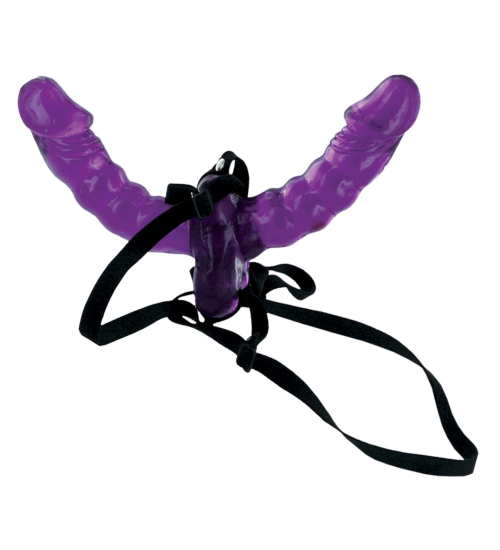Dildo dublu pe o curea