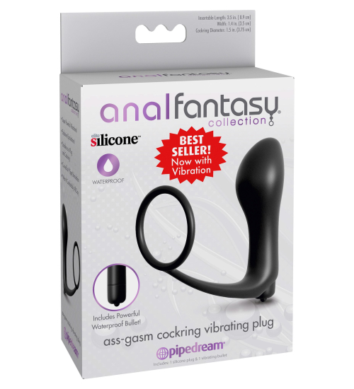Dop anal vibrator cu margine de erecție