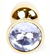 Plug anal cu cristal alb 