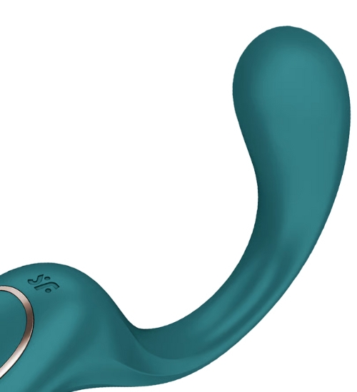 Vibrator albastru cu stimulare dublă