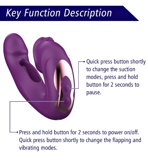 Vibrator multifuncțional cu flapping