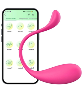 Ou vibrator roz controlat prin aplicație 9 moduri