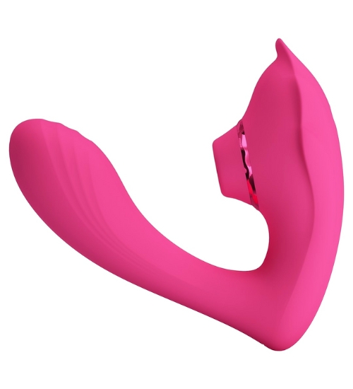 Vibrator pentru punctul G cu stimulator clitoridian
