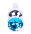 Plug anal argintiu cu diamant