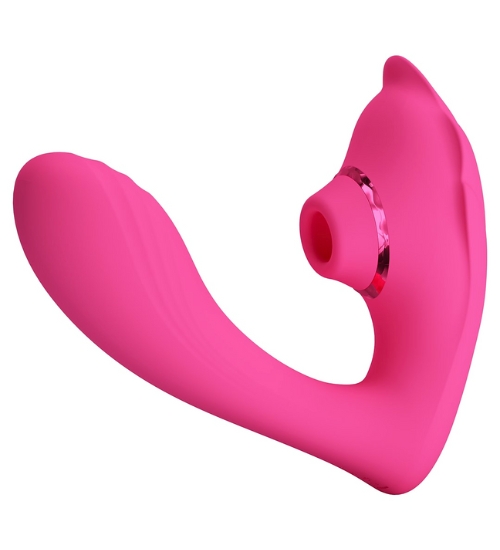 Vibrator pentru punctul G cu stimulator clitoridian