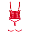 Corset din dantelă roșie