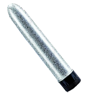 Vibrator cu sclipici argintiu