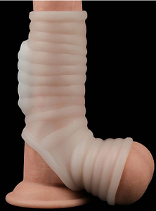 Tampon pentru penis și testicule cu nervuri