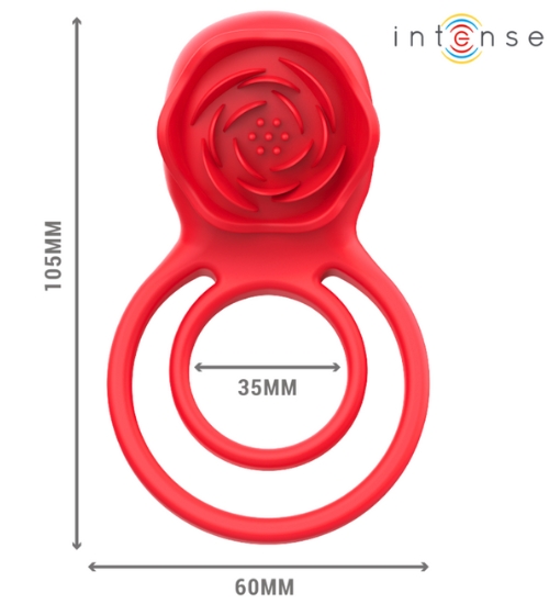 Trandafir vibrator pe un inel cu telecomandă