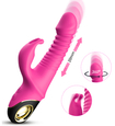 Vibrator iepuraș roz - cu nervuri