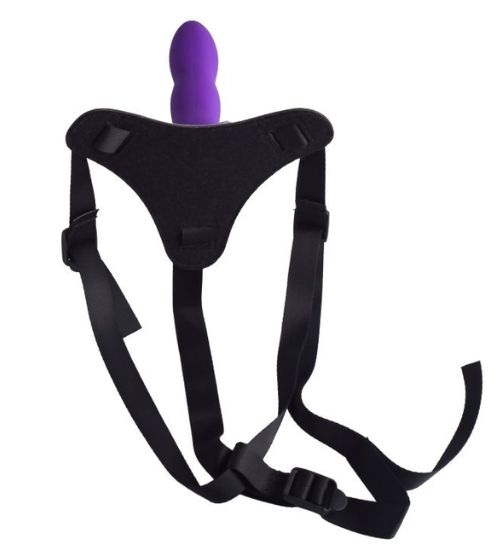 Strap-on mov din silicon pentru femei