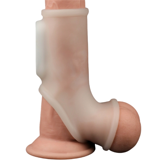 Capac de penis alb vibrator