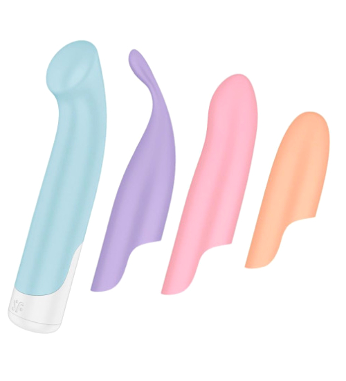 Set de plăcere: Vibrator + 4 tampoane 