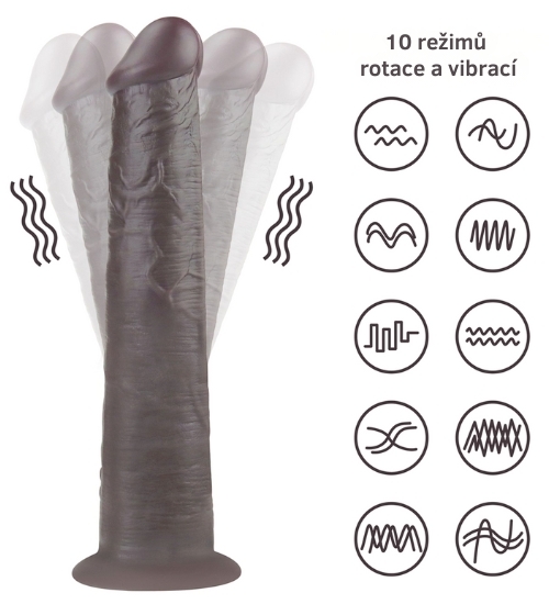 Dildo întunecat cu telecomandă wireless
