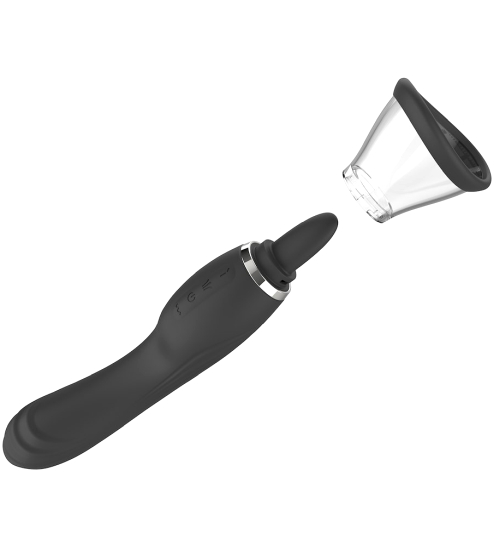 Vibrator cu limbă și funcție de aspirație
