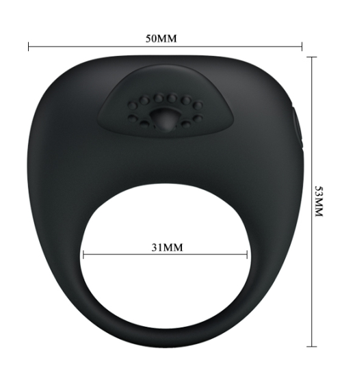 Inel vibrator cu stimulator clitoridian