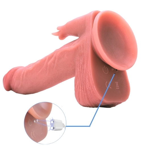 Dildo cu încălzire și mișcare du-te-vino