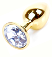 Plug anal cu cristal alb 
