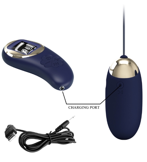 Ou violet vibrator cu telecomandă LCD