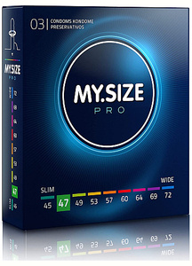 Prezervativele mele.SIZE Pro 47 mm - 3 buc