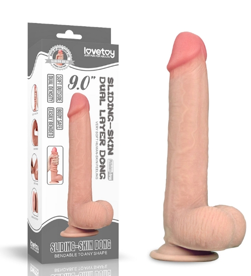 Dildo ultra-realist cu piele în mișcare