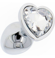 Dop argintiu cu cristal alb  