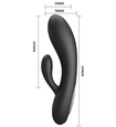 Vibrator negru bunny la îndemână