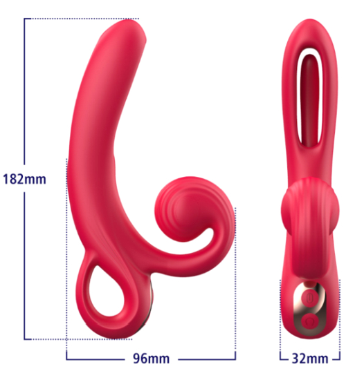 Vibrator cu stimulare a limbii și a clitorisului