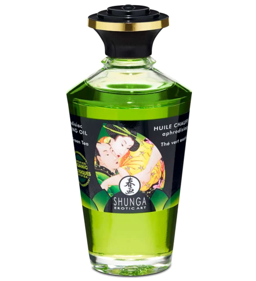 Ulei de corp încălzitor cu aromă de ceai verde
